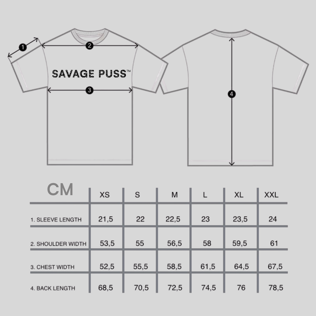 Savage Puss™ vintage black premium fabric T-shirt
