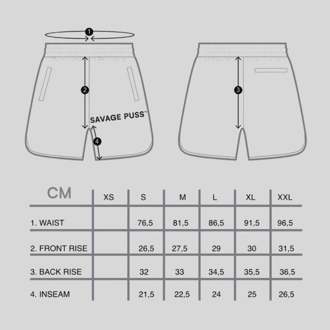 Savage Puss™ vintage black heavy shorts