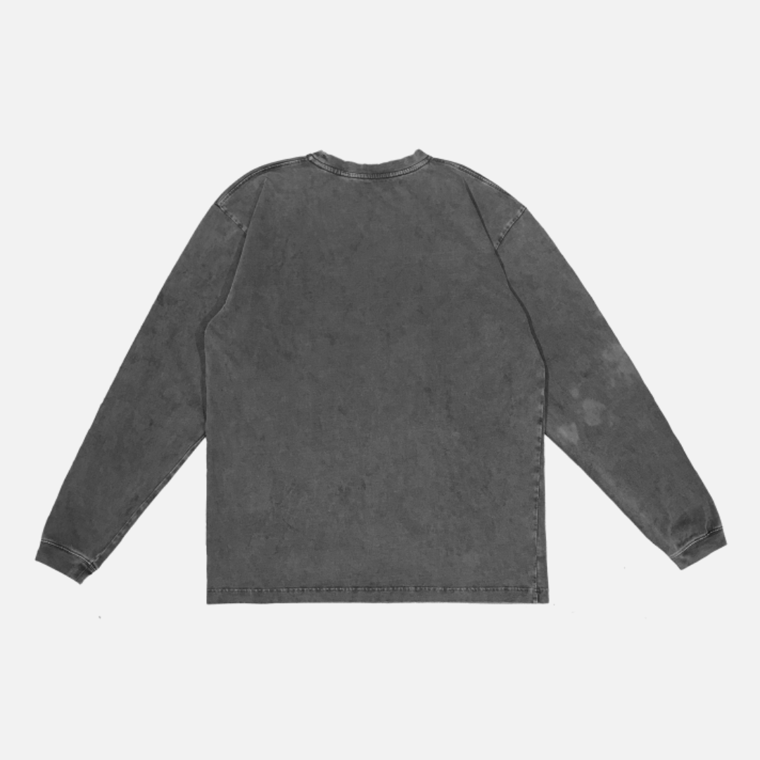 Savage Puss™ vintage gray heavy longsleeve T-shirt